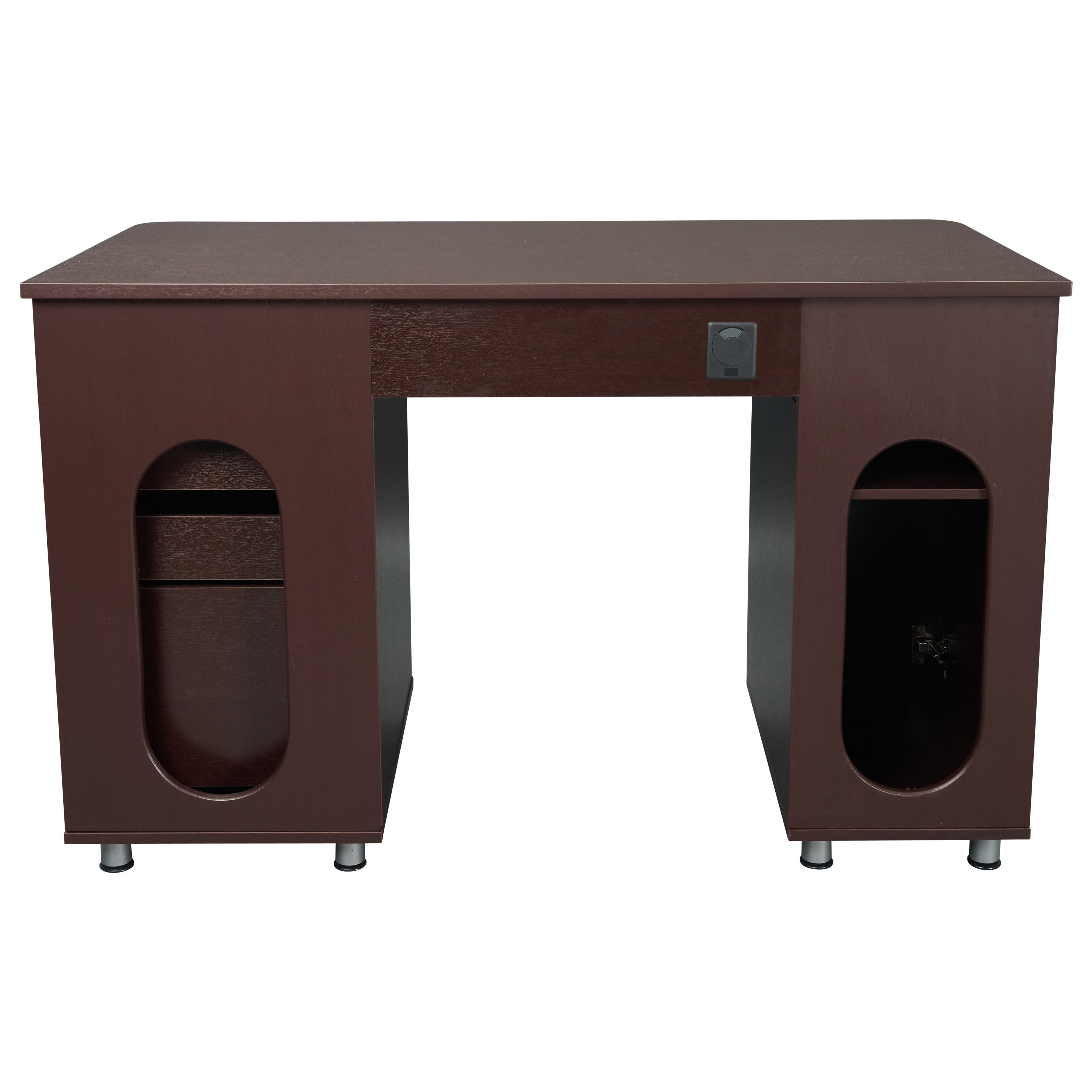 Techni Mobili Complete Workstation Computer Desk with Storage, Chocolate