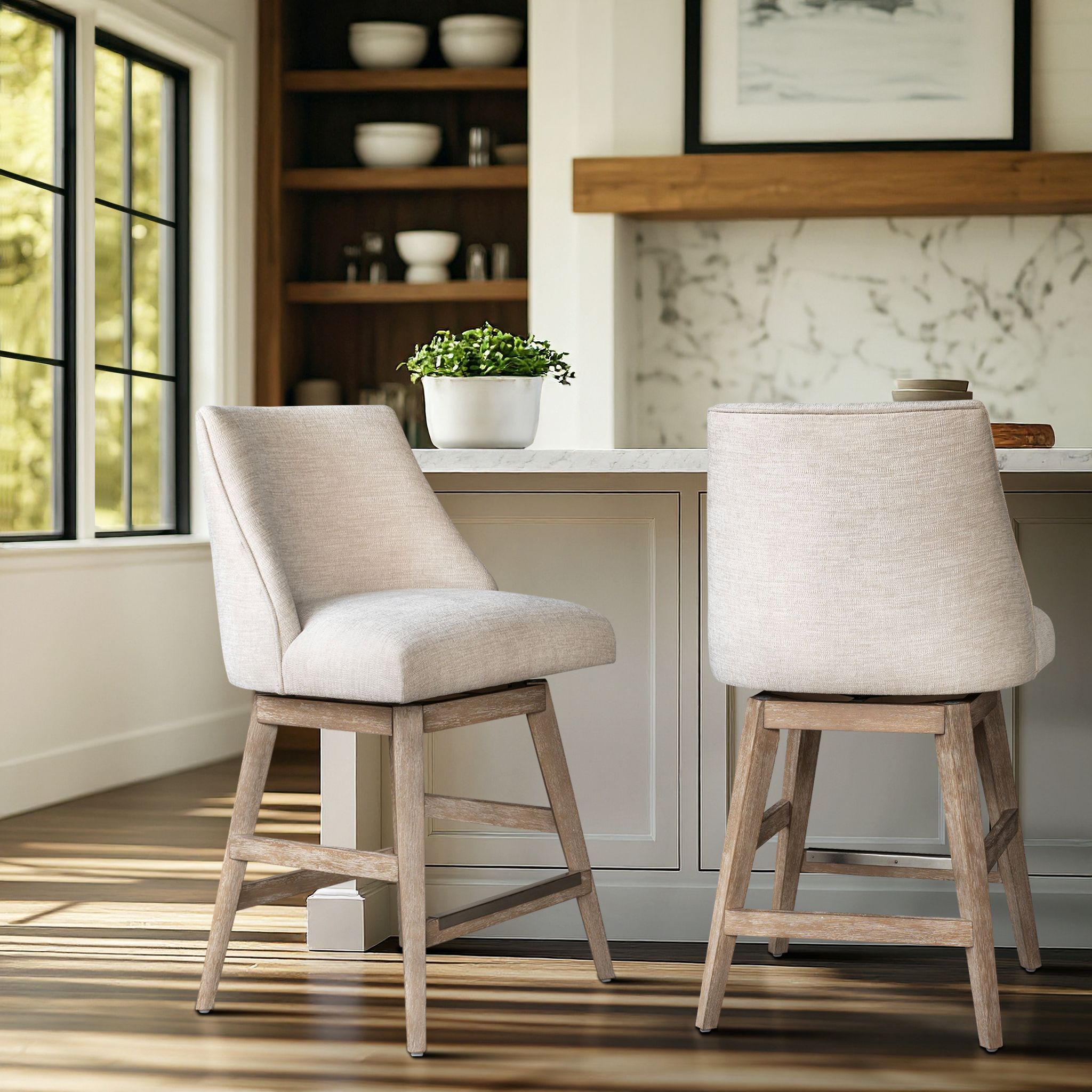 Winfield - Swivel Counter Stool - Gray