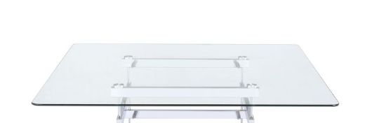 Nadie - Clear Glass Top Counter Height Table - Chrome