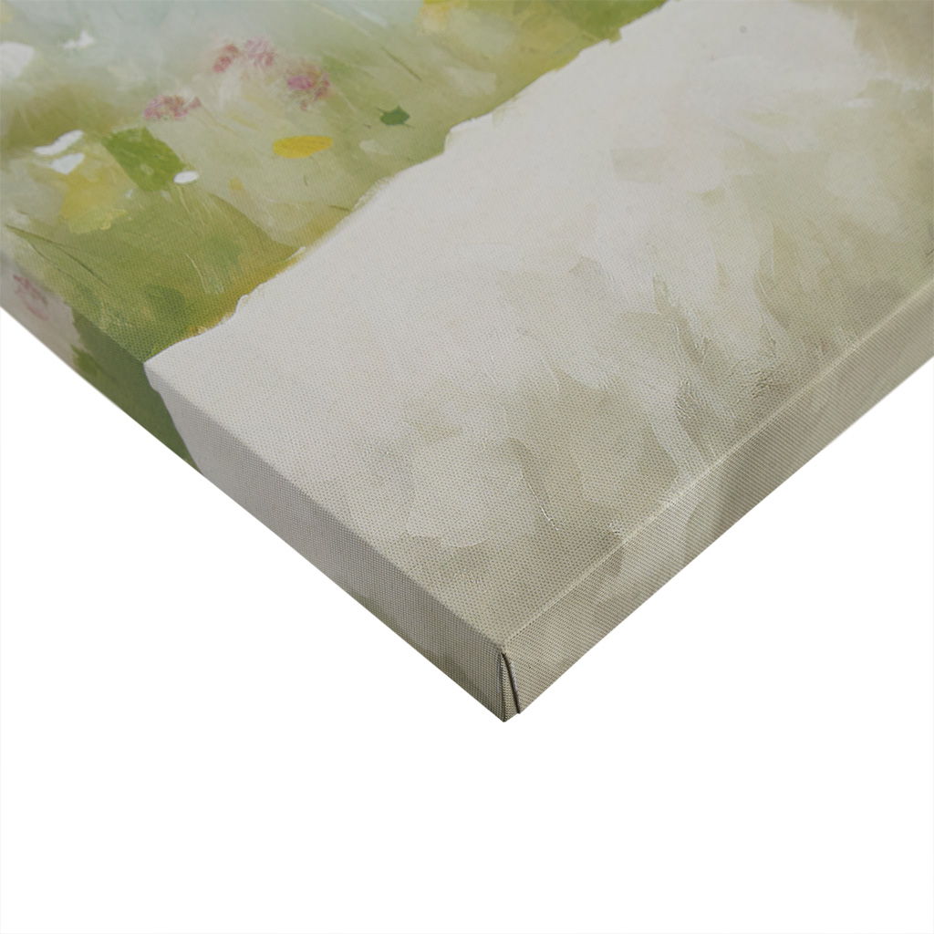 Sunshine Animals - Llama Canvas Wall Art - Green Multi