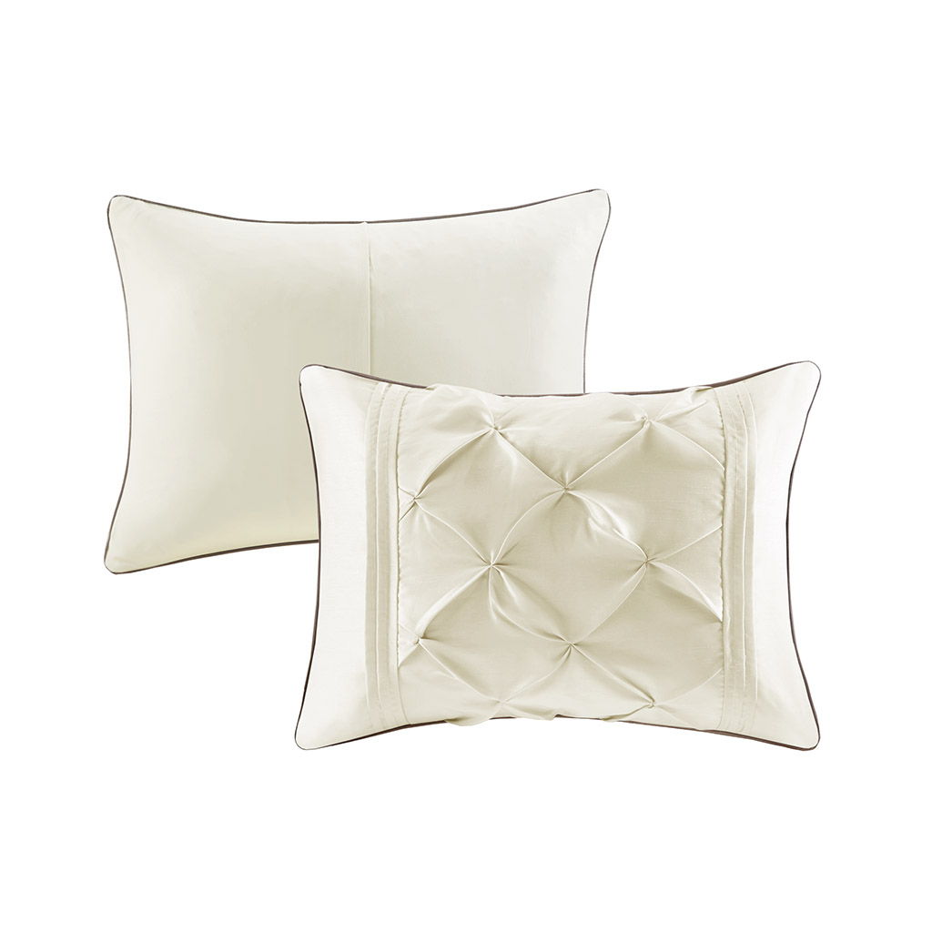 Laurel - 7 Piece Tufted Comforter Set - Ivory