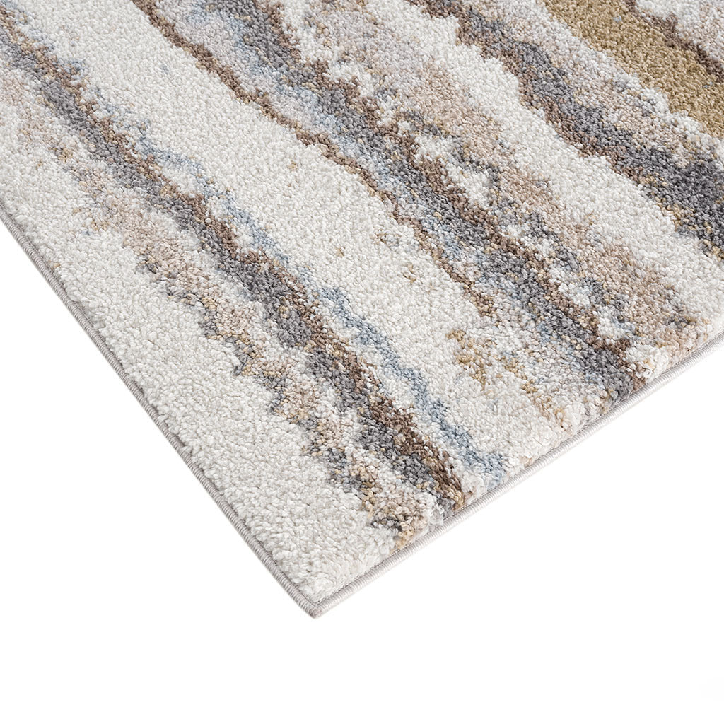 Watercolor Abstract Stripe Woven Area Rug