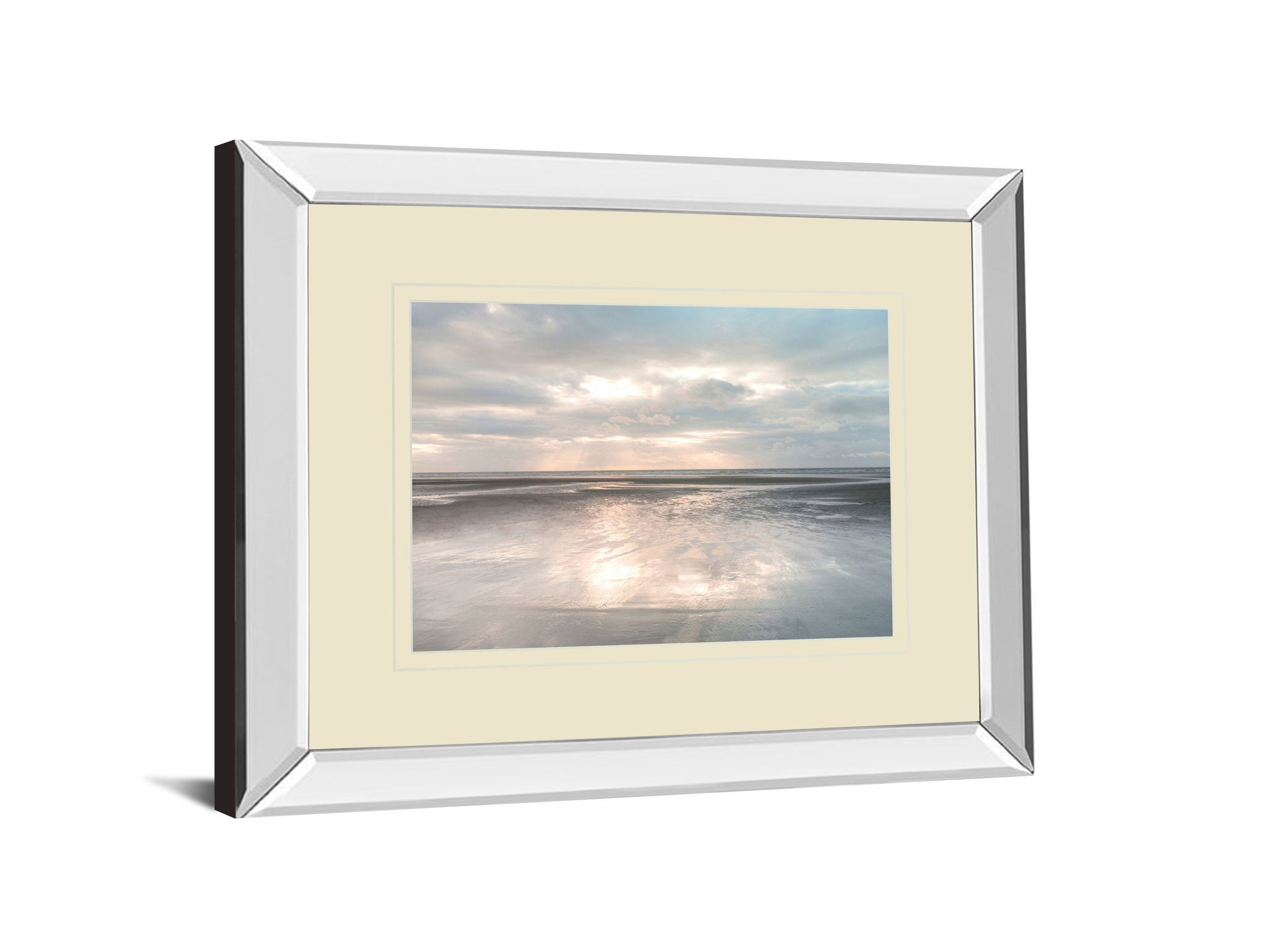 Silver Sands By Assaf Frank - Mirror Framed Print Wall Art - Beige
