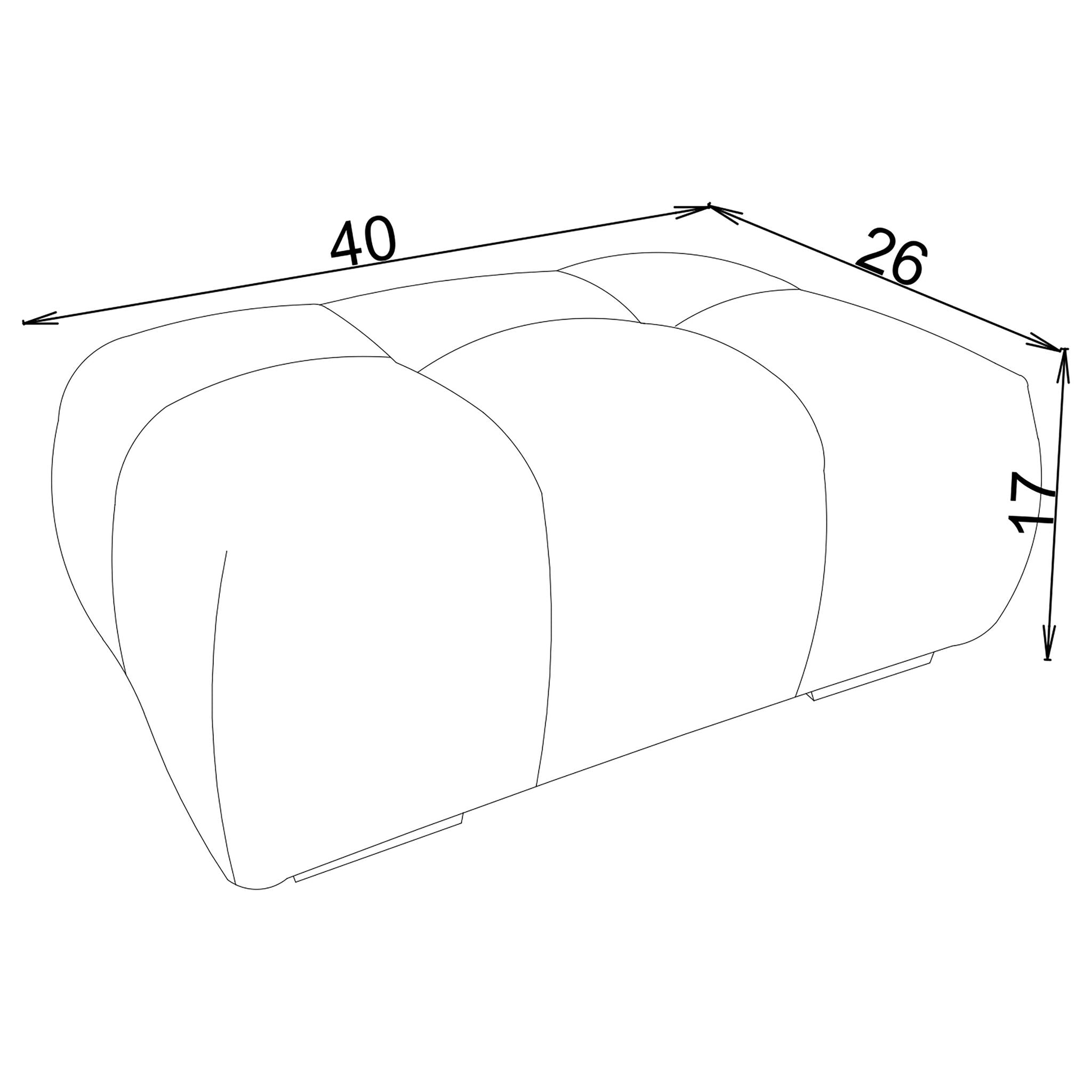 Calla - Rectangular Tufted Ottoman - Amber