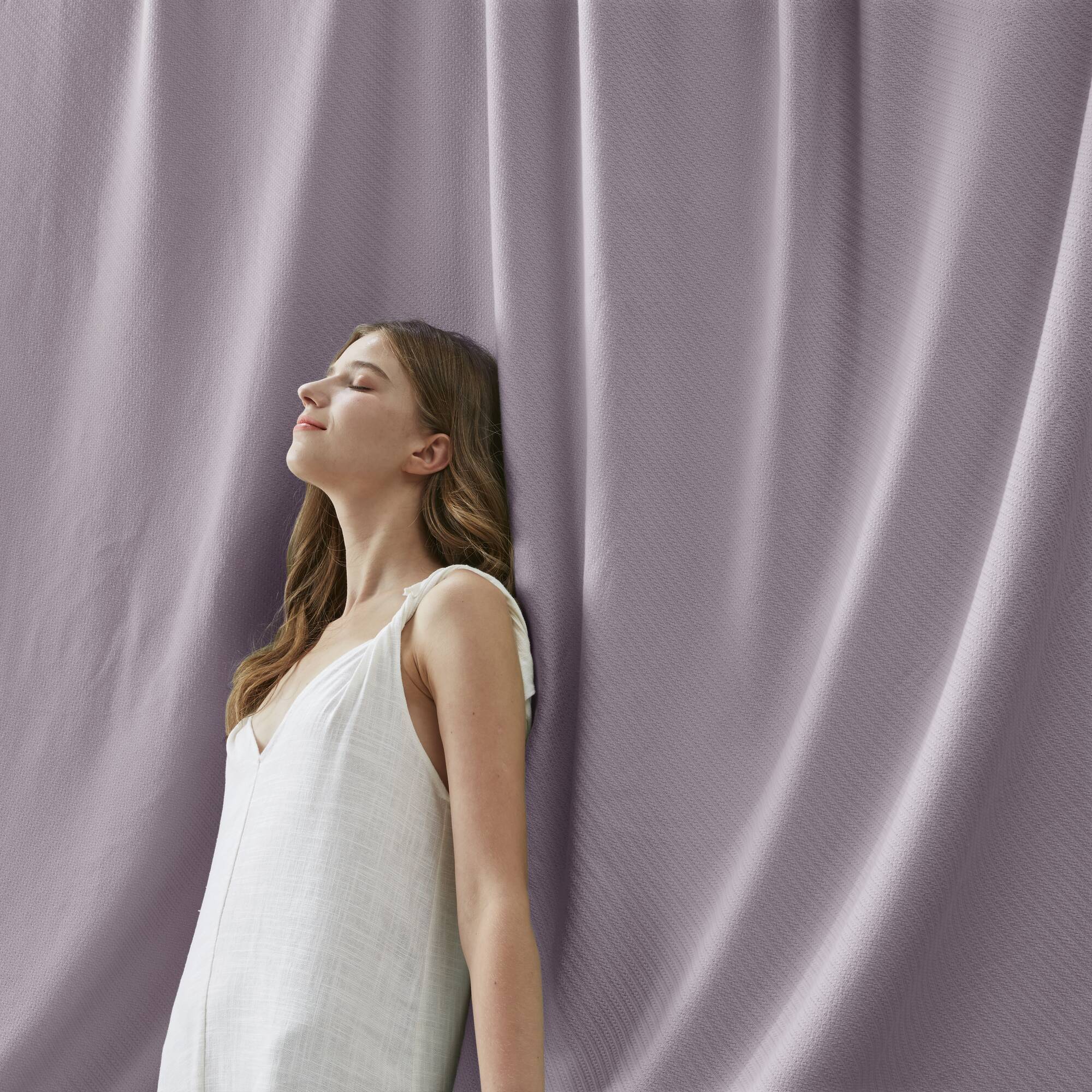 Liquid Cotton - Twin Blanket - Lilac