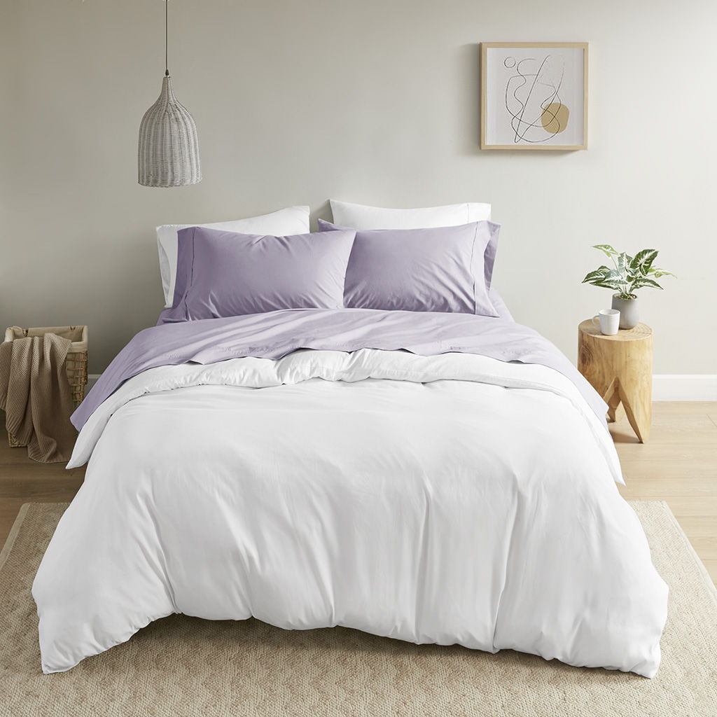 Peached Percale - King Sheet Set - Purple