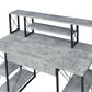 ACME Amiel Desk, Faux Concrete & Black 92875