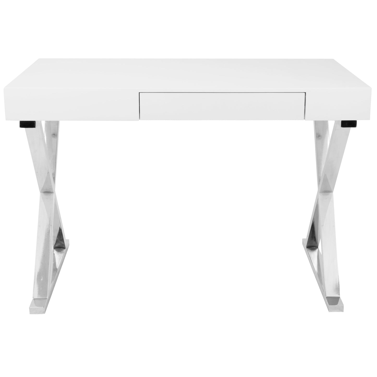 Luster Contemporary Desk in White by LumiSource