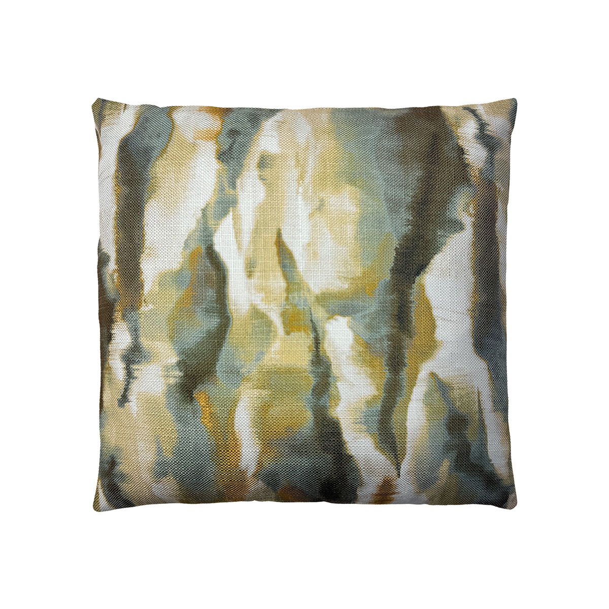 Zoe - Multi Color Square Pillow - Gold / Gray