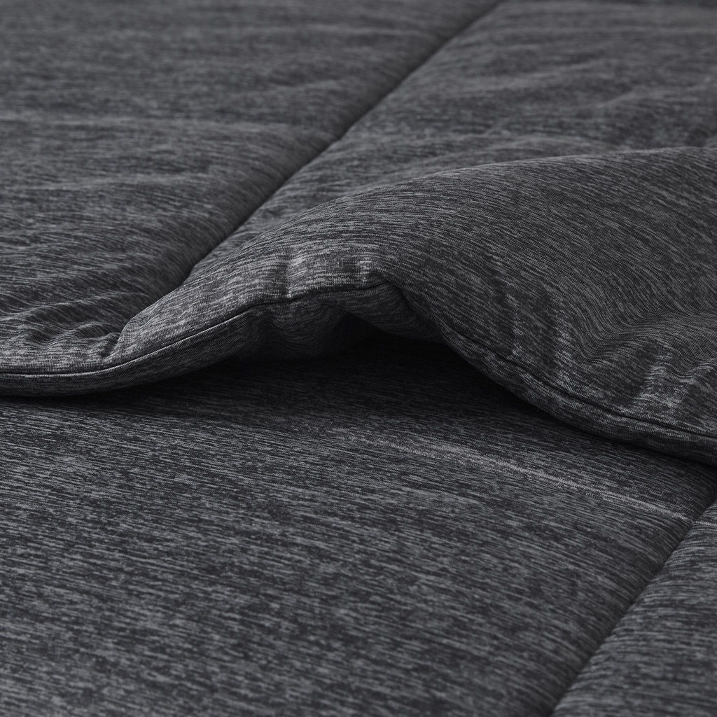 Comfort Cool Jersey Knit - Oversized Down Alternative Queen Comforter - Black