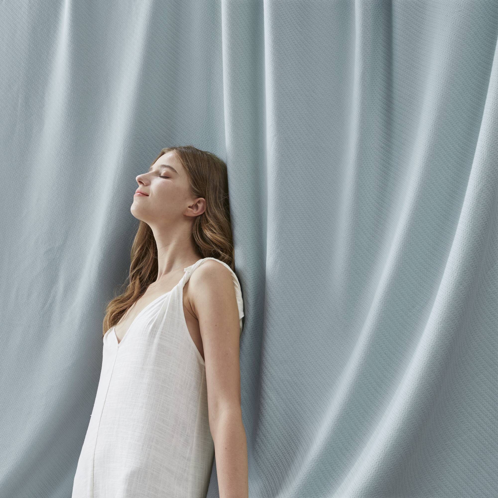 Liquid Cotton - King Blanket - Blue