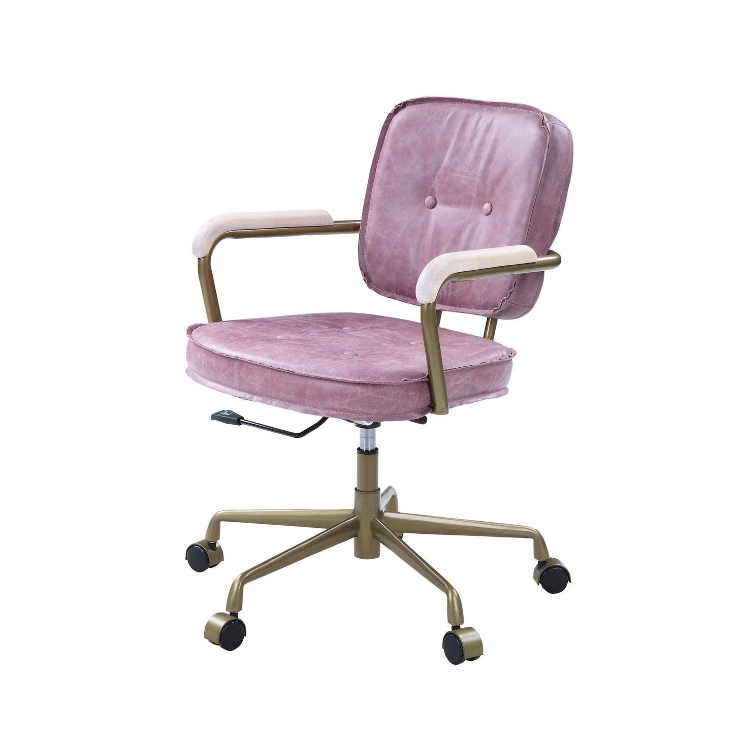 ACME Siecross Office Chair in Pink Top Grain Leather OF00400