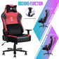 Big and Tall Gaming Chair 400lbs Gaming Chair with Massage Lumbar Pillow, Headrest, 3D Armrest, Metal Base, PU Leather