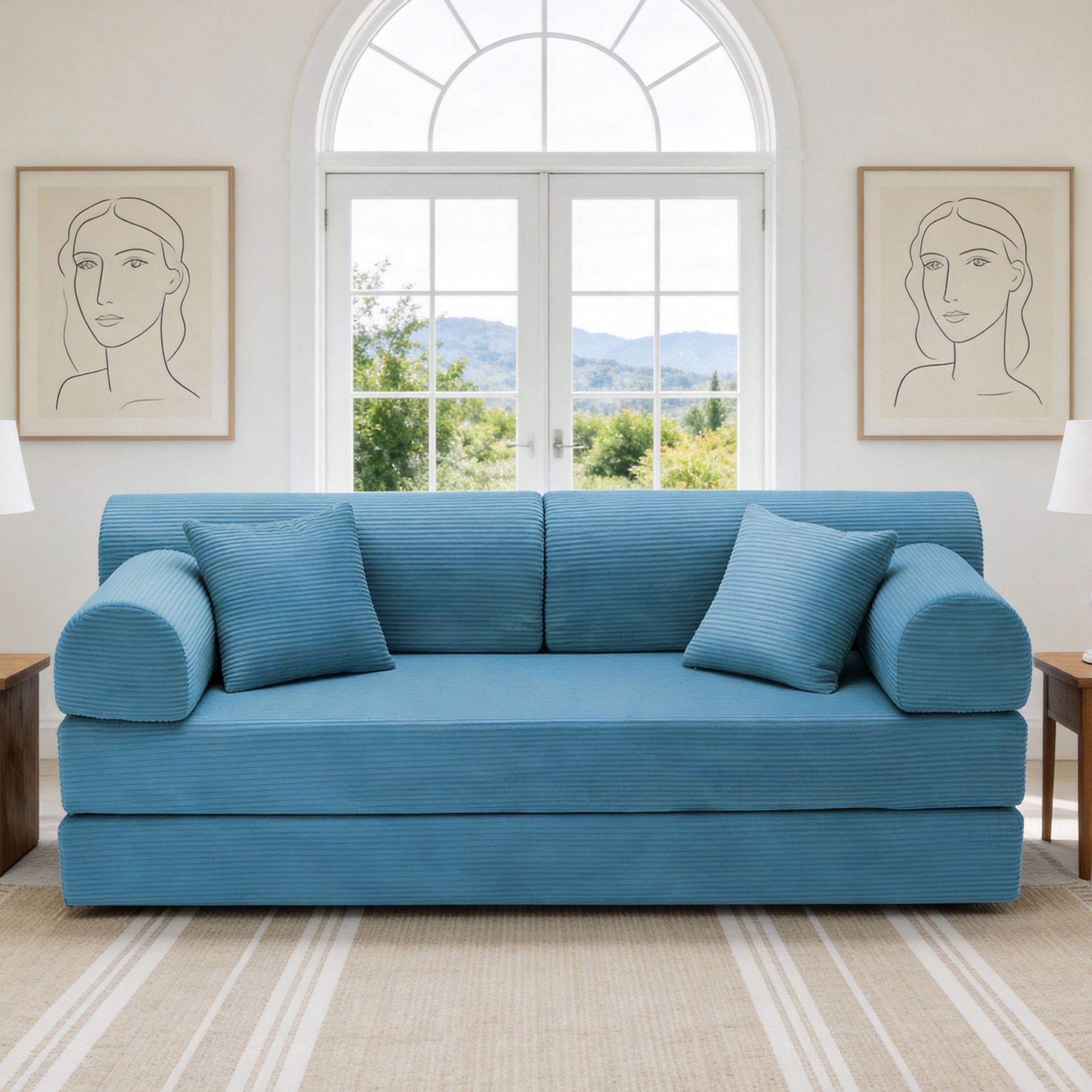 Convertible Sleeper Sofa Bed For Living Room