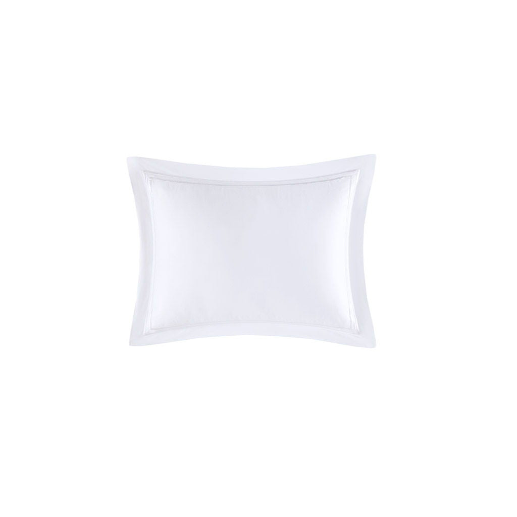 500 Thread Count Luxury - King Sateen Embroidered Comforter Set - White