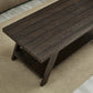 Athens Contemporary Wood Shelf Coffee Table in Weathered Espresso