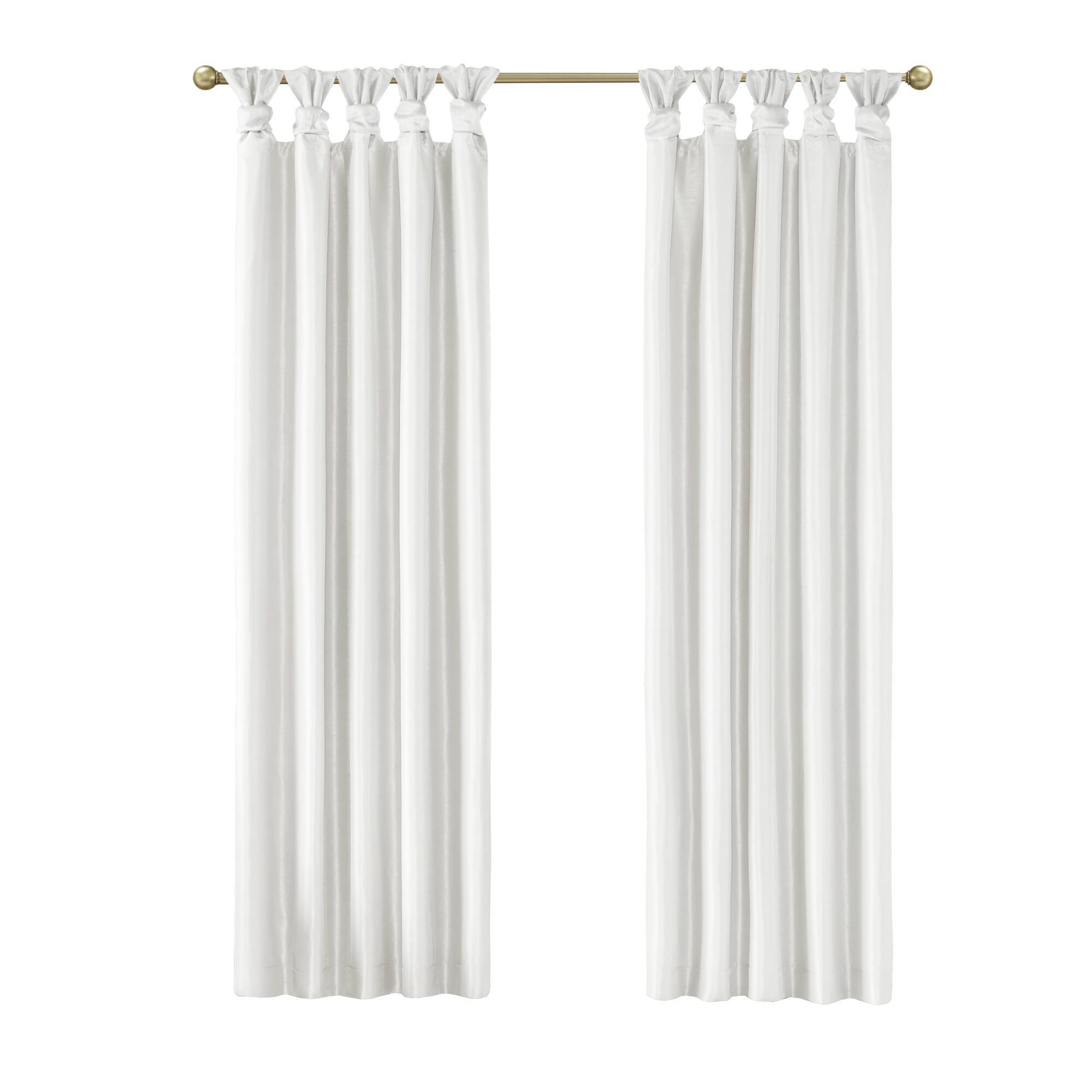 Emilia - 84" Twist Tab Total Blackout Window Curtain - White