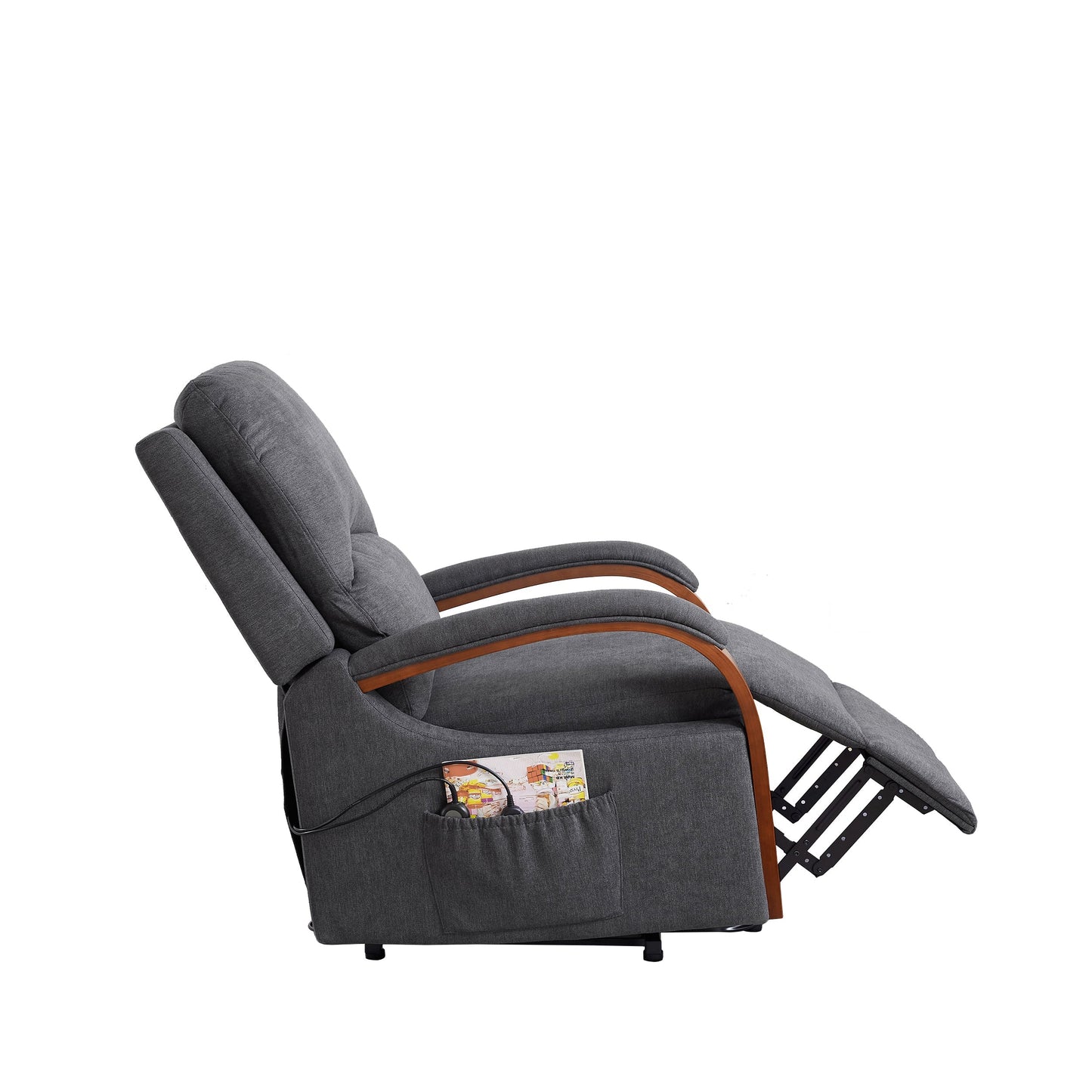 Power Lift Recliner Chair Sofa Electric Chair Message Chair Soft Fabric Grey