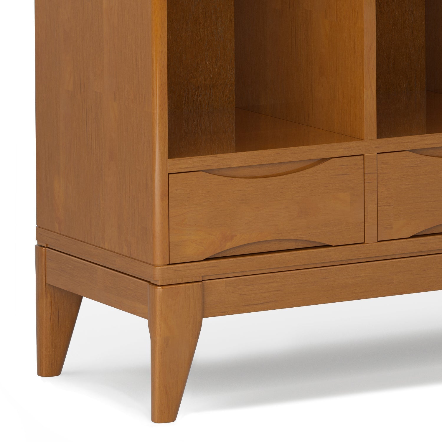 Harper - Cube Storage with Drawers - Teak Brown