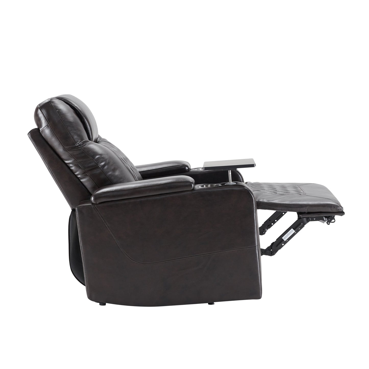 Power Motion Recliner with USB Charging Port and Hidden Arm Storage 2 Convenient Cup Holders Design and 360° Swivel Tray Table,Black(old sku: SG000630AAB)