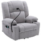 Power Lift Recliner Chair Electric Recliner for Elderly Recliner Chair with Massage and Heating Functions, Remote, Phone Holder Side Pockets and Cup Holders for Living Room, Grey