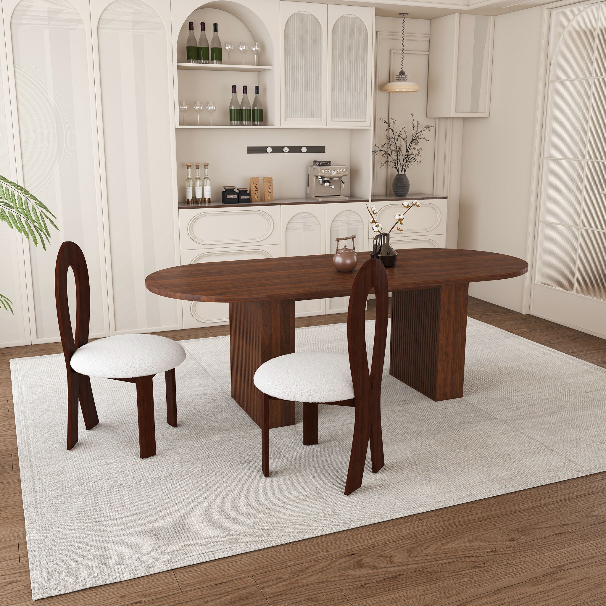 Modern Oval Dining Table With Chairs