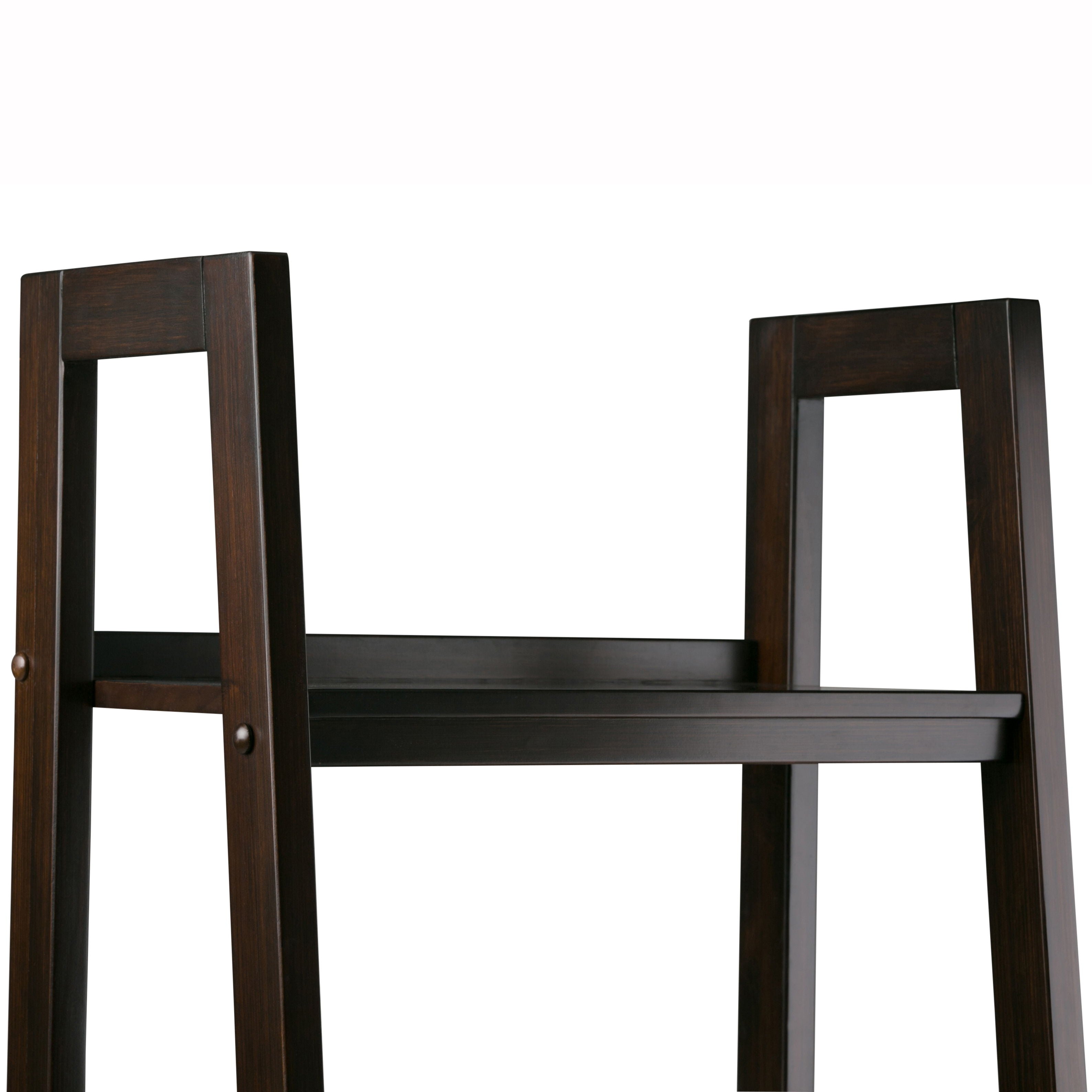 Sawhorse - Ladder Shelf - Dark Chestnut Brown