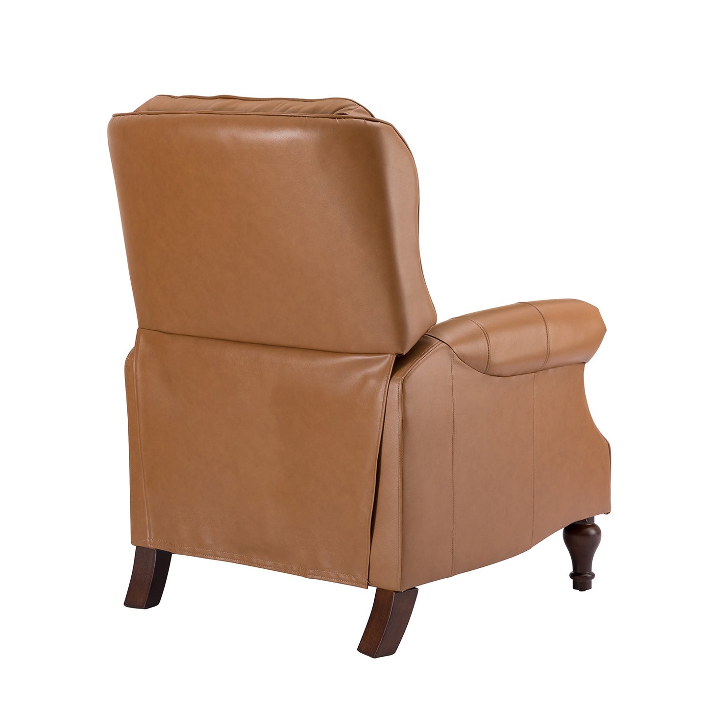 Hora Genuine Leather Manual Recliner-CAMEL