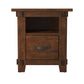 Bridgevine Home Restoration One Drawer File, No Assembly Required, Rustic Walnut Finish