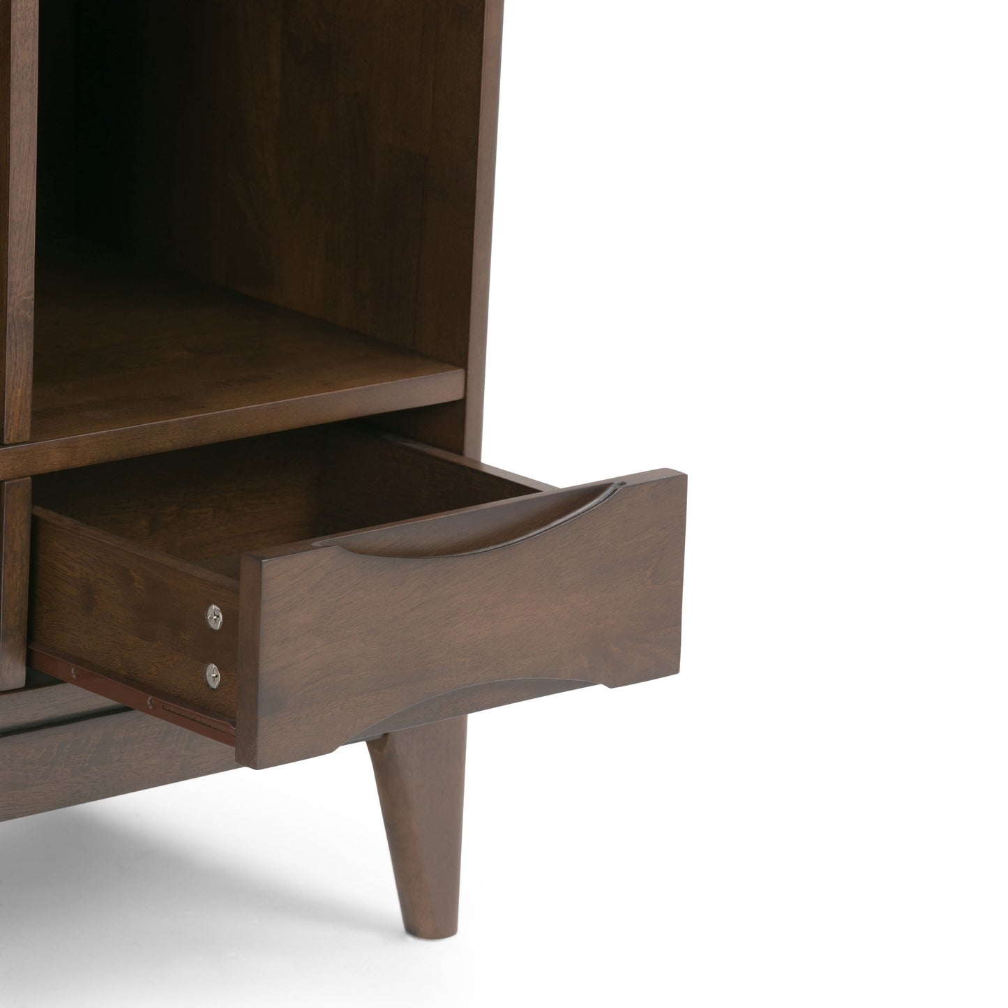 Harper - Cube Storage with Drawers - Walnut Brown