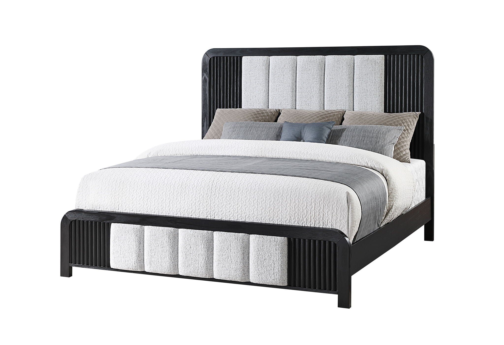 Beckett - Queen Bed / King Bed Siderails - Black / White
