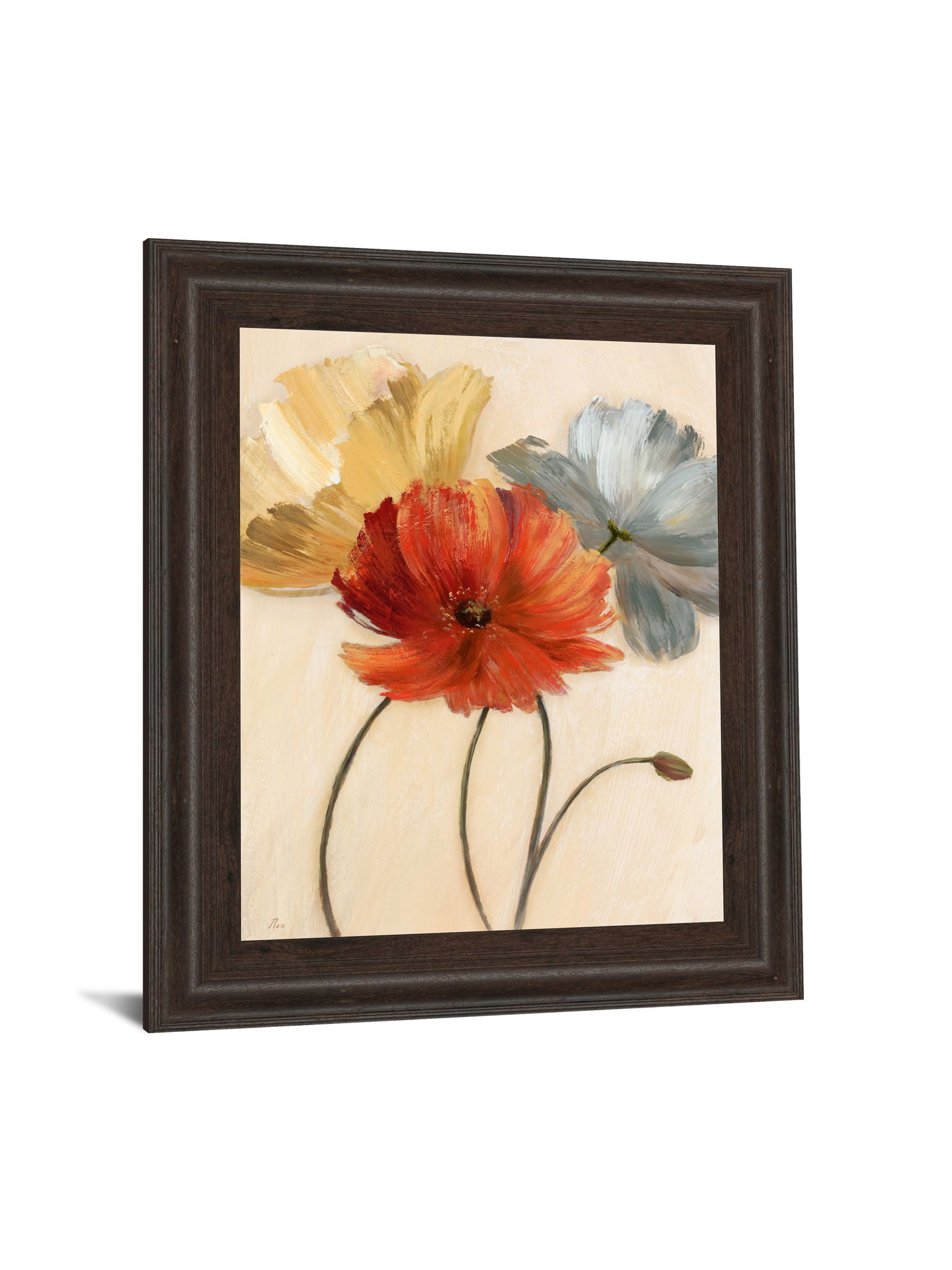 Poppy Palette I By Nan - Framed Print Wall Art - Beige