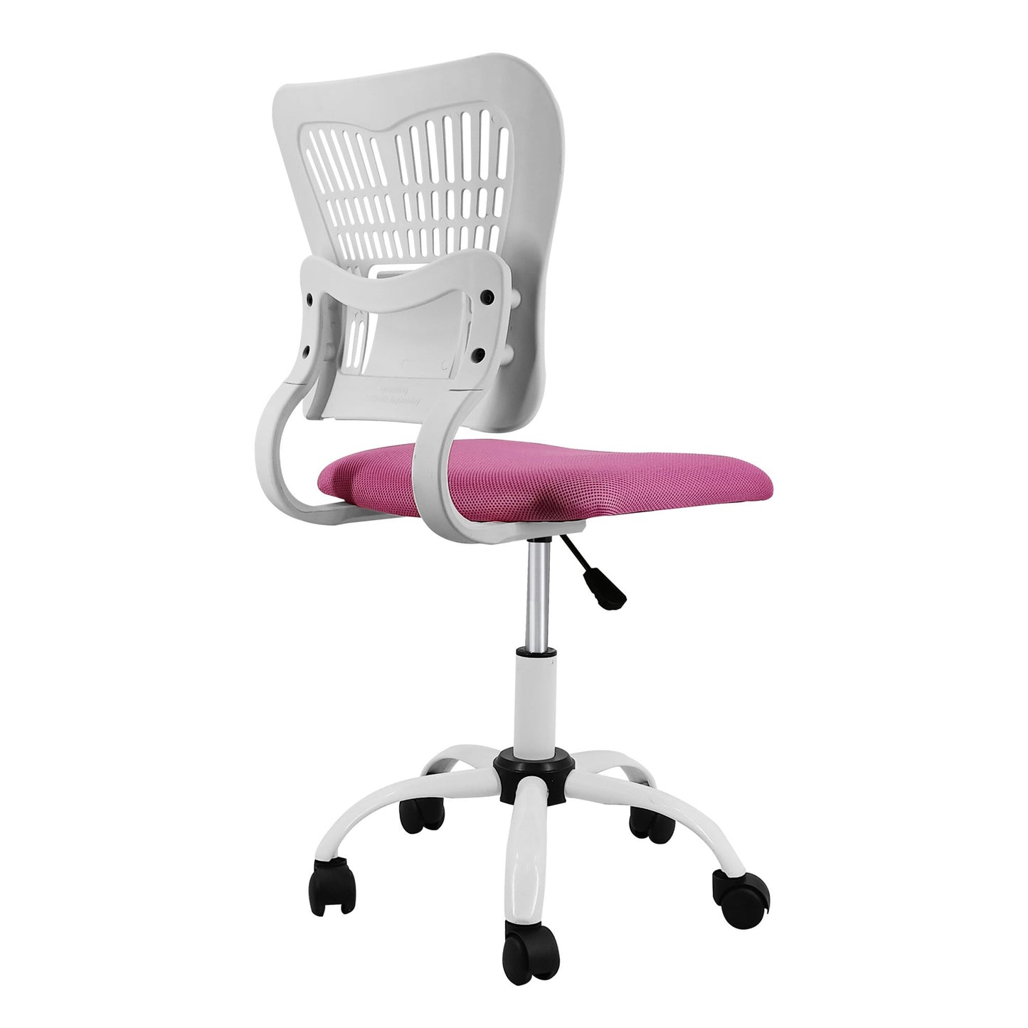 Home Office Chair Ergonomic Desk Chair Mesh Computer Adjustable Height Seat 360° Swivel Gaming Armless Chair Task-Pink