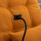 Smart Power Recliner Sofa USB Charger With Bluetooth Swivel Single Chair with Voice Control Gaming Sleeping working Hidden Arm Storage (Orange)