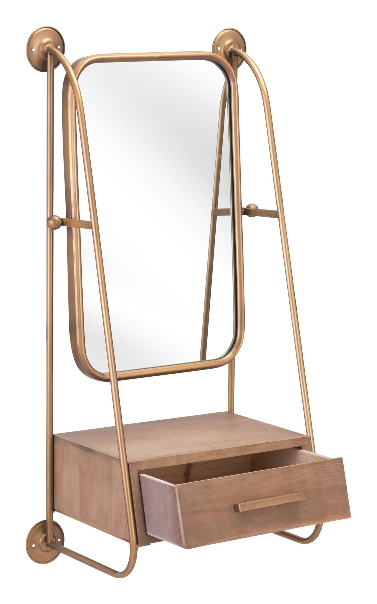 Peralta - Mirror Shelf - Gold