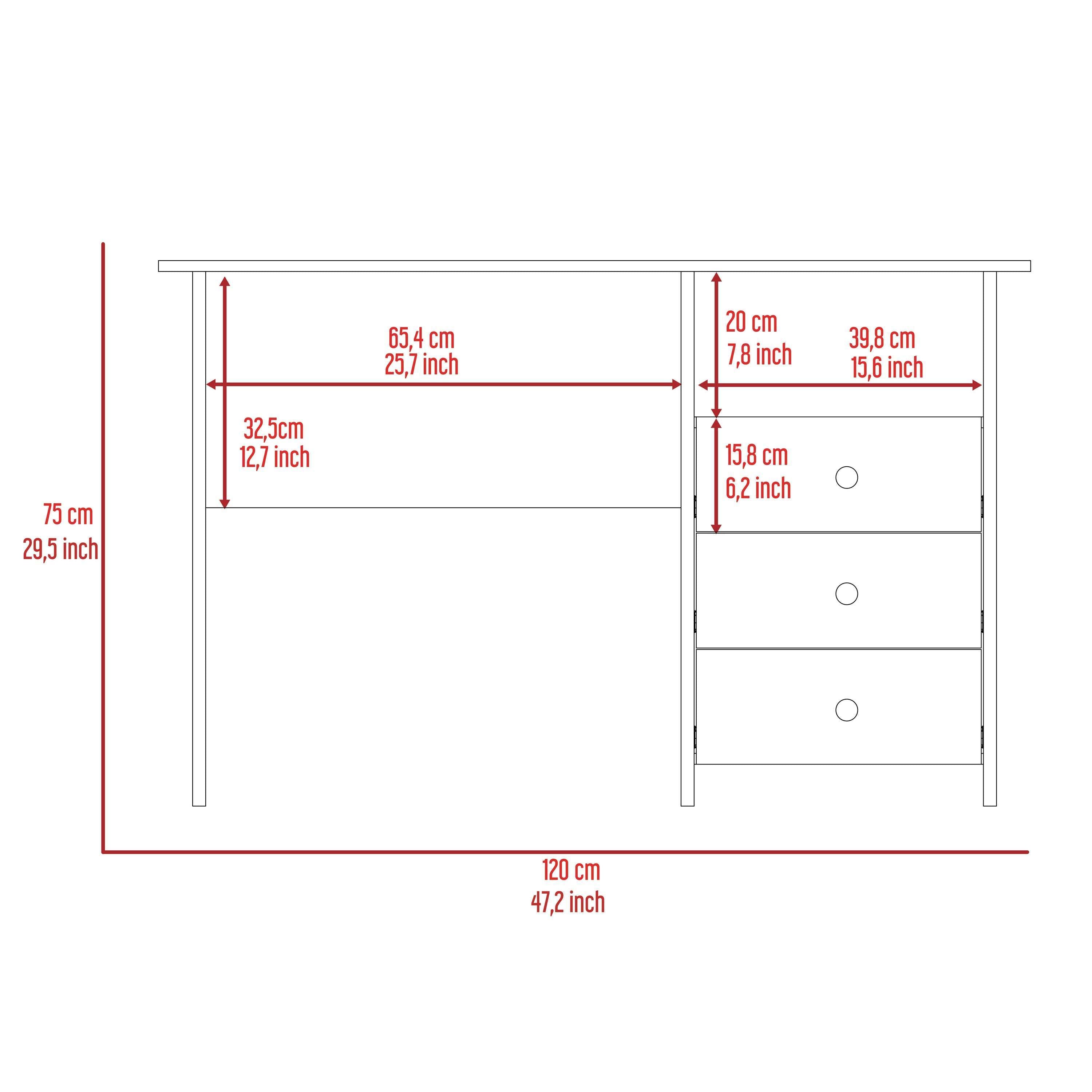 Tampa Computer Desk with 2-Drawers