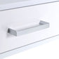ACME Coleen Built-in USB Port Writing Desk, White High Gloss & Chrome Finish 93047