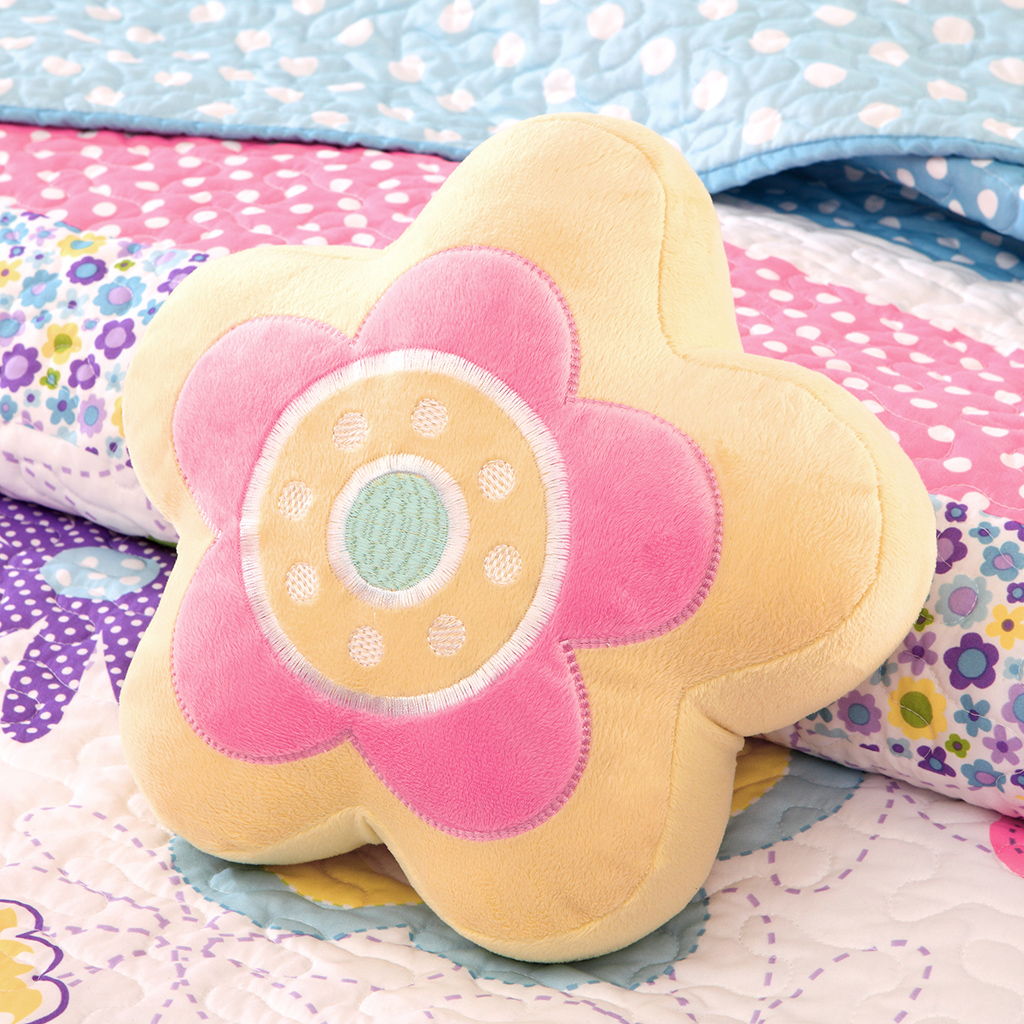 Crazy Daisy - Twin Reversible Coverlet Set - Multi