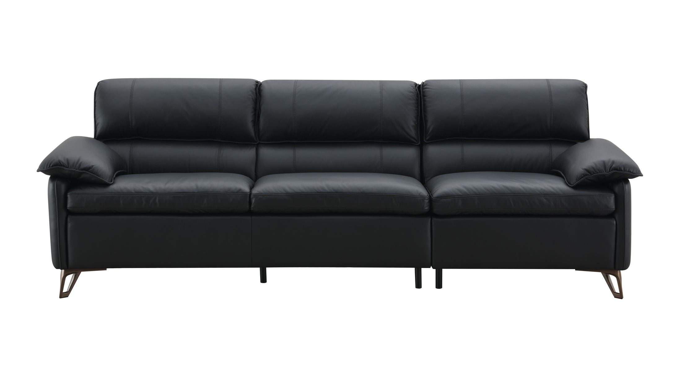 Eilene - Top Grain Leather Sofa - Black