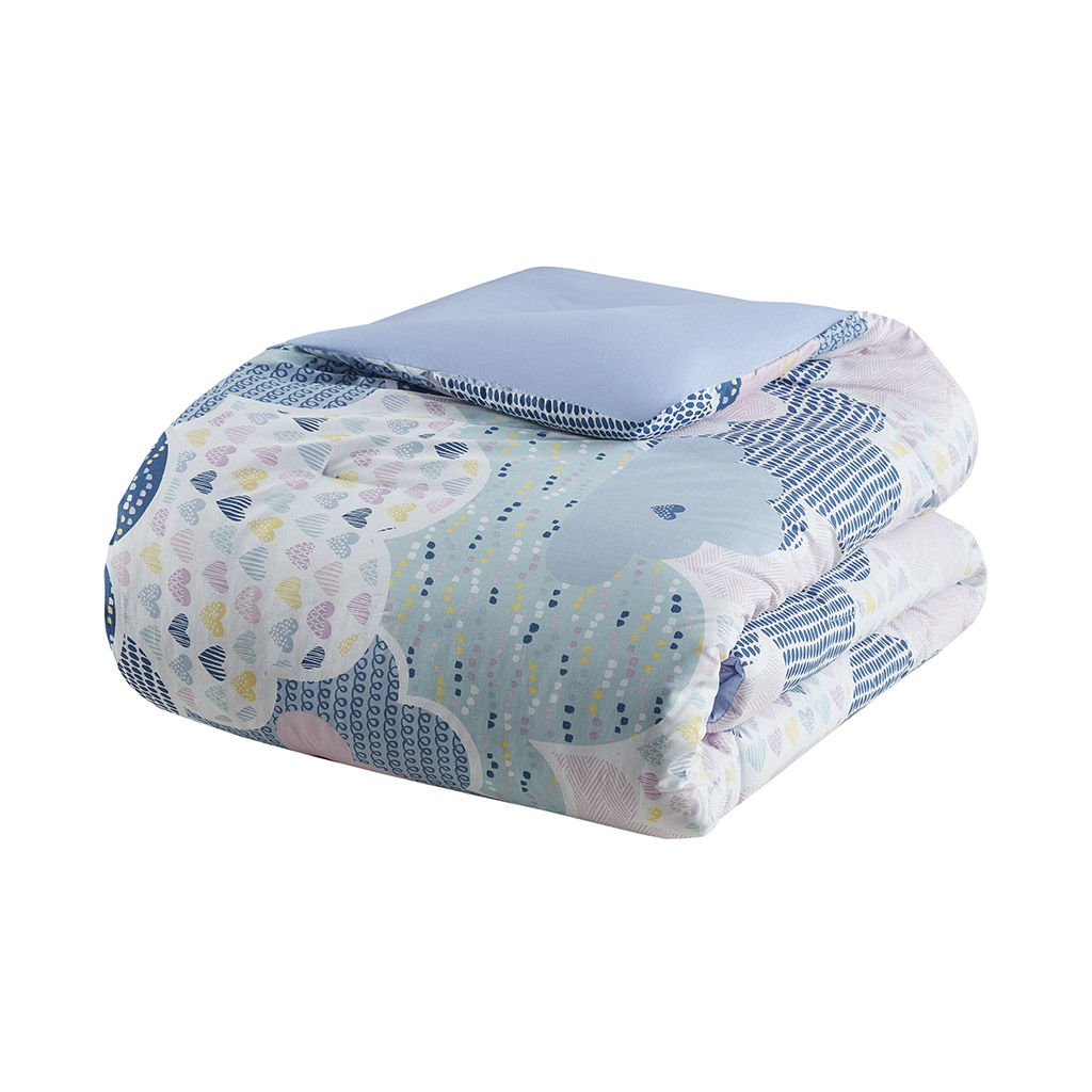 Cloud - Printed Comforter Cotton Set - Blue