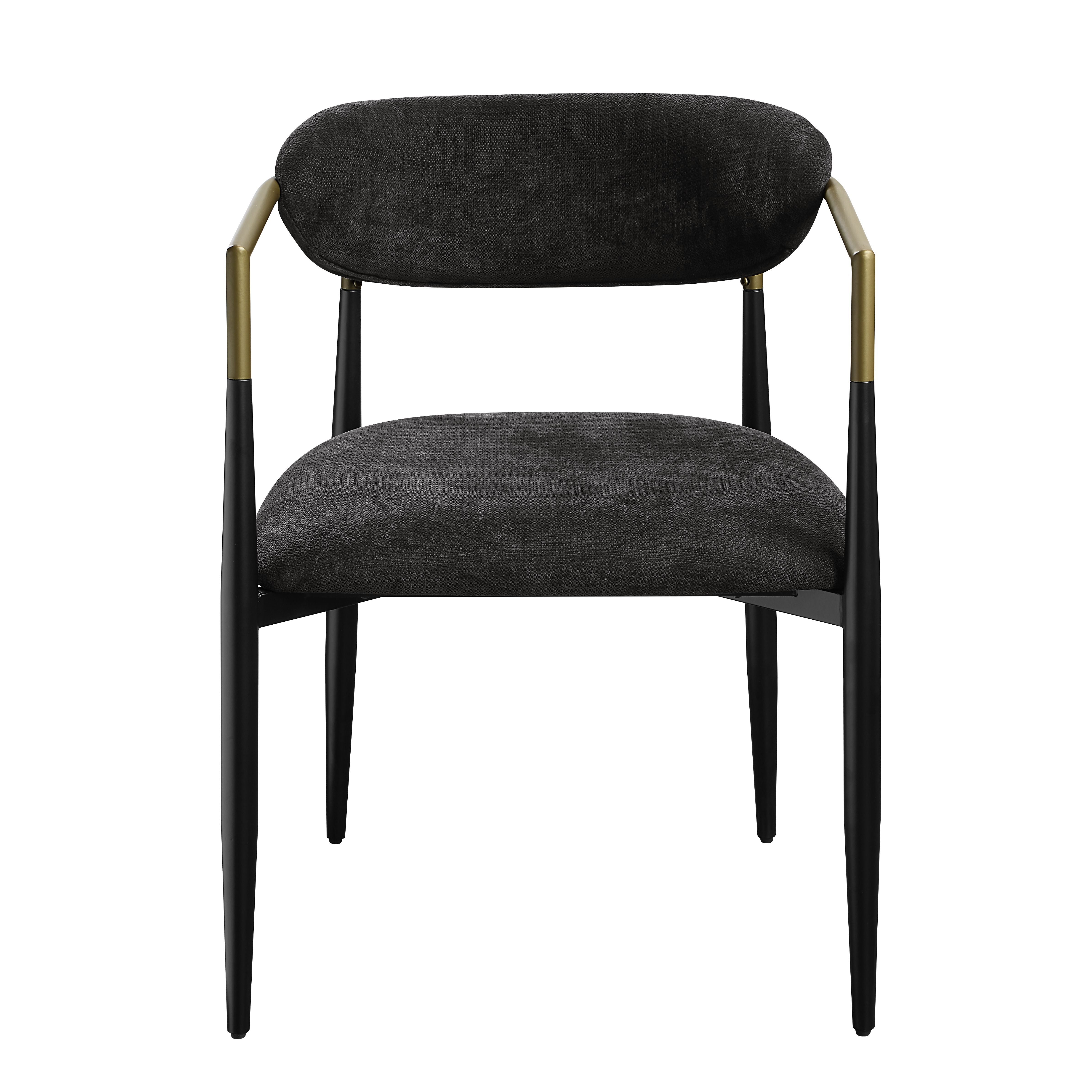 Jaramillo - Chenille Side Chair (Set of 2) - Black