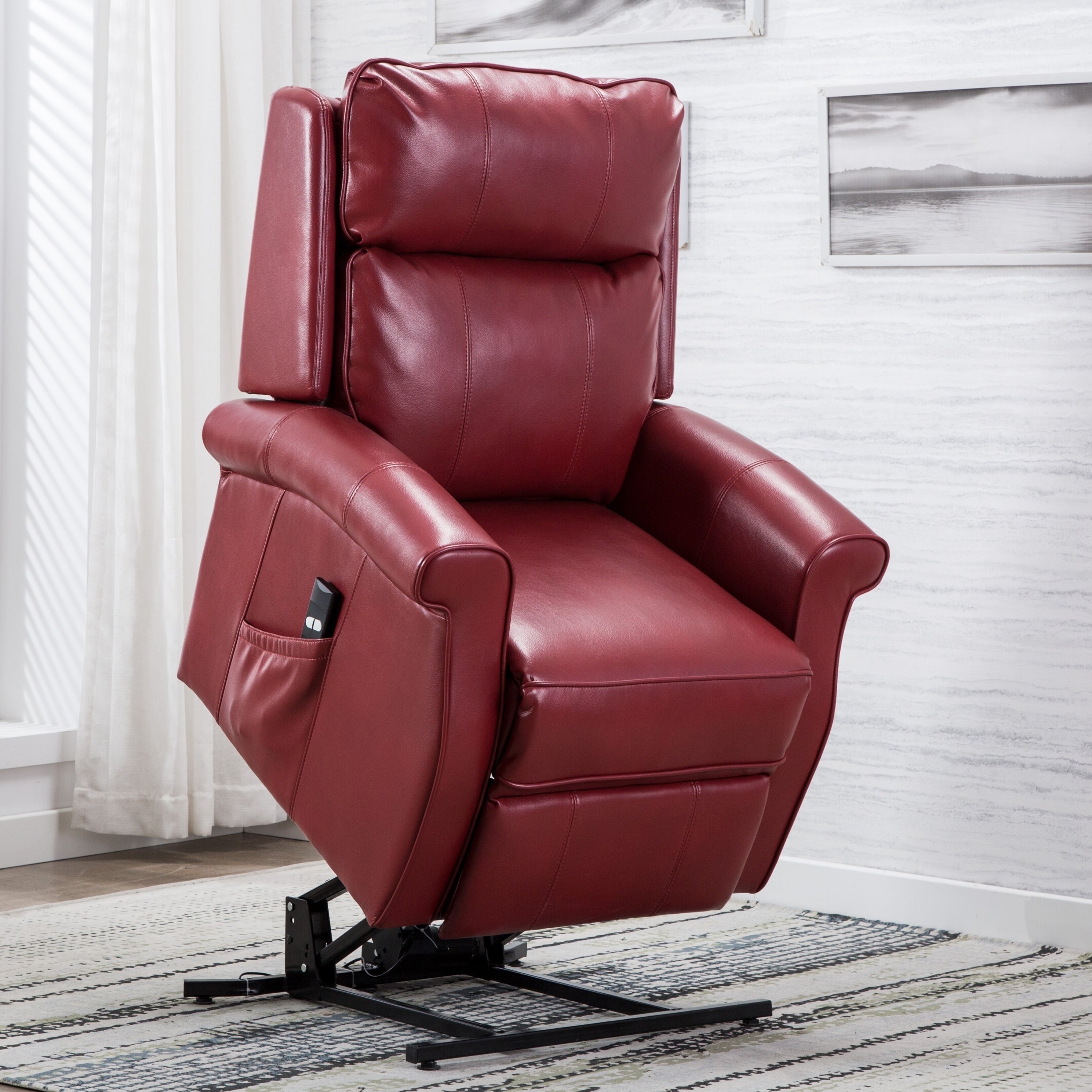 Landis Red Traditional Lift Chair