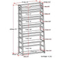 Acadian - Wide Ladder Shelf Bookcase - Brunette Brown