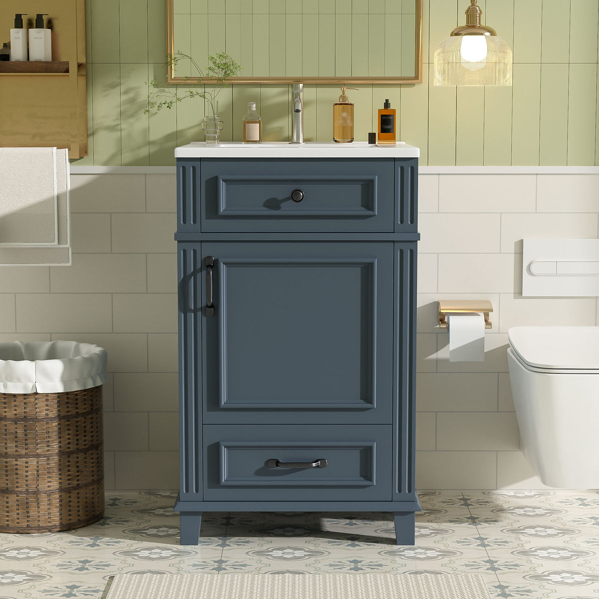 Bathroom Vanity With Sink, Drawer & Soft Closing Door