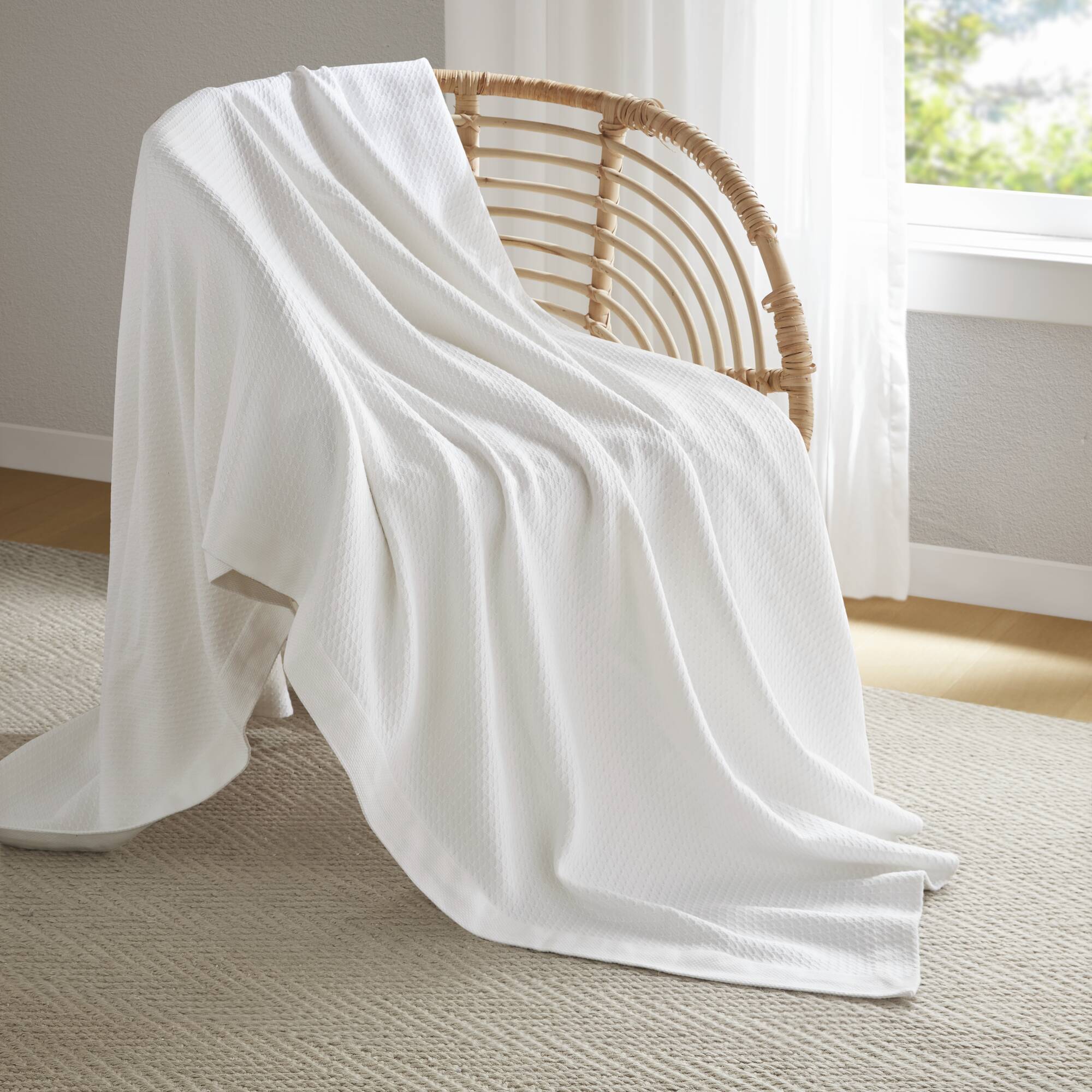 Egyptian Cotton - Full Blanket - White