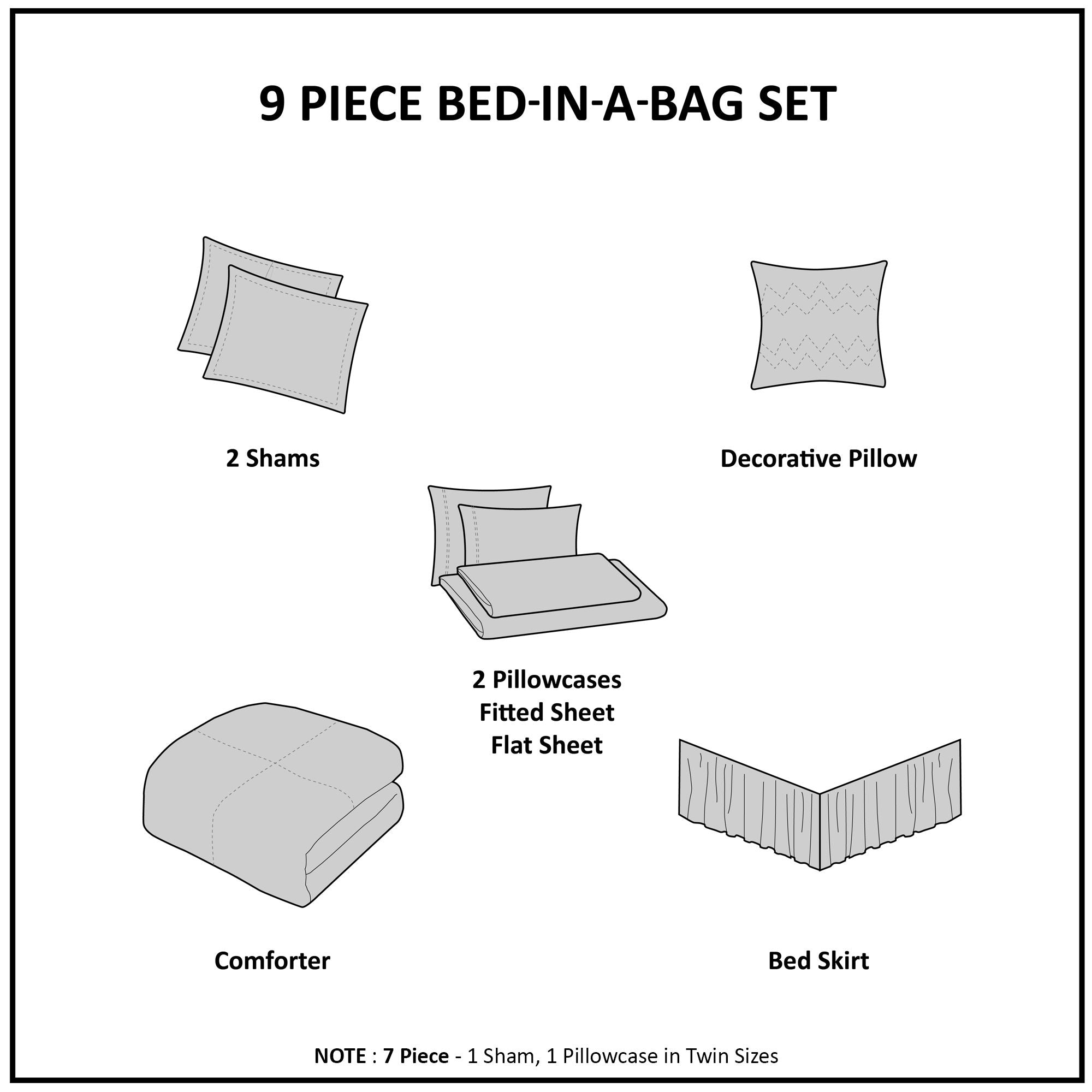 Maible - Twin Complete Comforter And Sheet Set - Purple