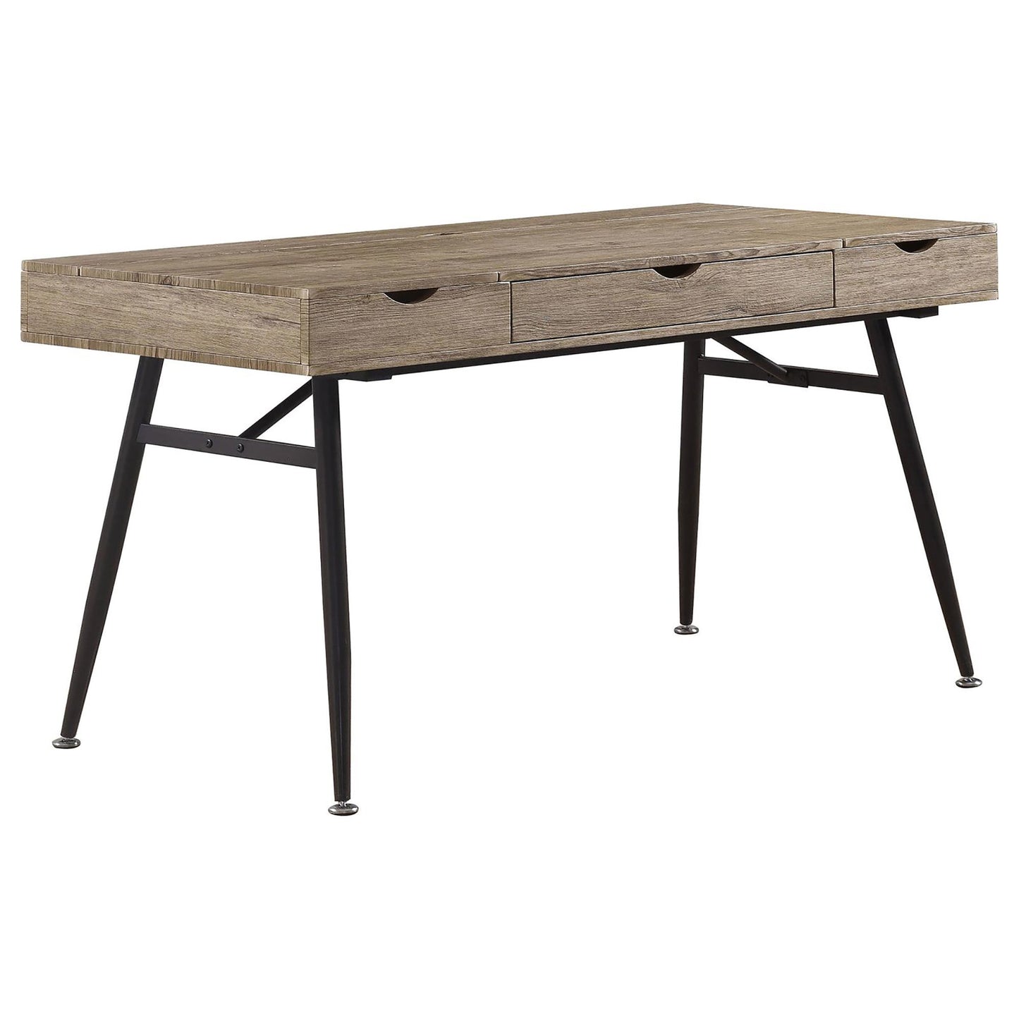 Rustic Driftwood and Dark Bronze 1-drawer Writing Desk