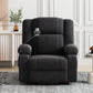 Power Lift Recliner Chair Electric Recliner for Elderly Recliner Chair with Massage and Heating Functions, Remote, Phone Holder Side Pockets and Cup Holders for Living Room, Black