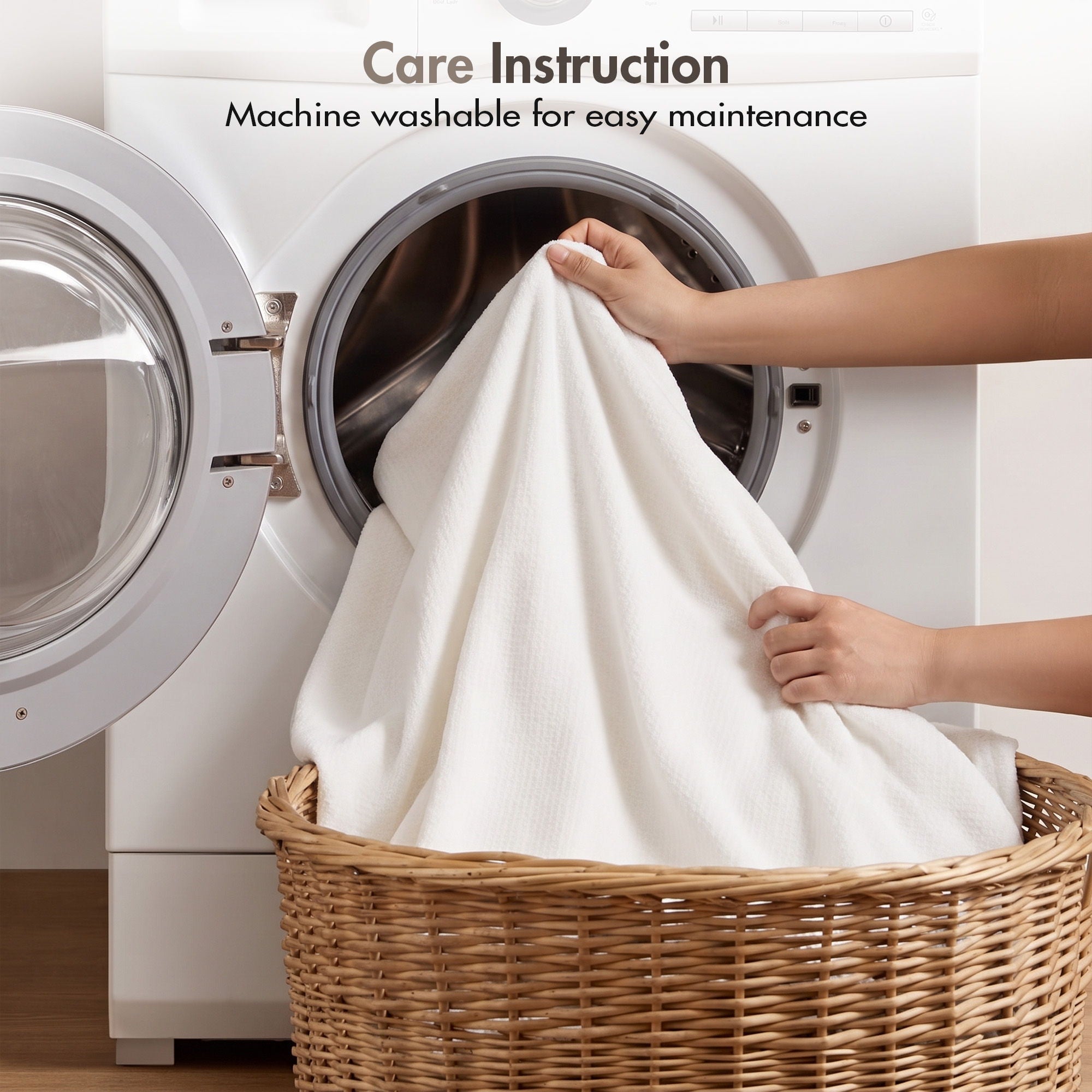 Egyptian Cotton - King 100% Certified Egyptian Cotton Blanket - Micro-Herringbone White