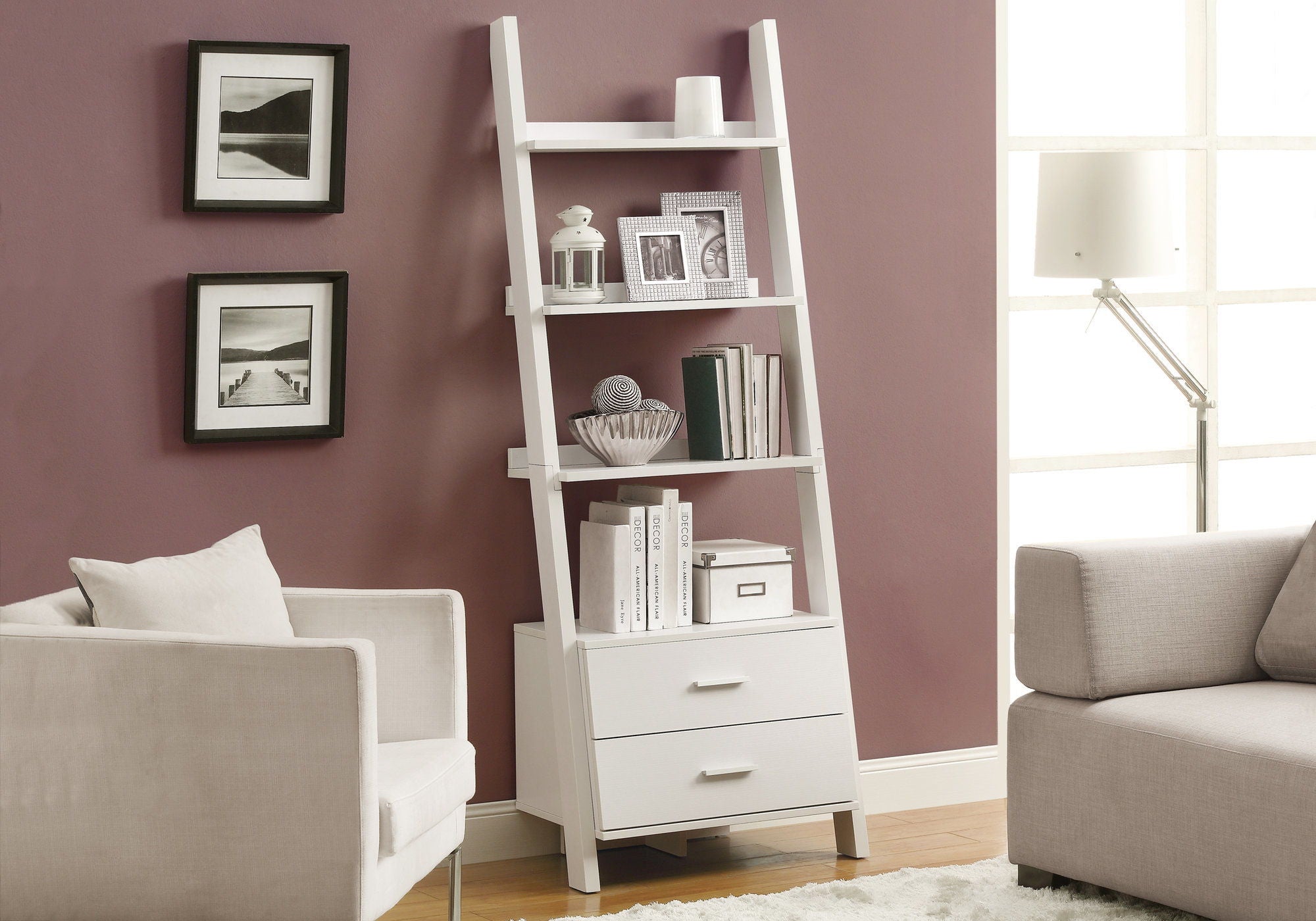 Etagere Bookcase Ladder 4 Tier